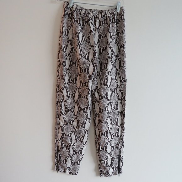 A.L.C. Elijah Python Snake Print Relaxed Fit Pull On Pants - Size 0 - Picture 10 of 14